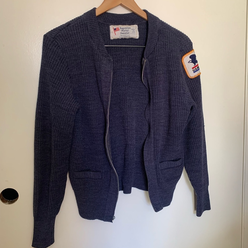 Vintage Authentic Postal Cardigan